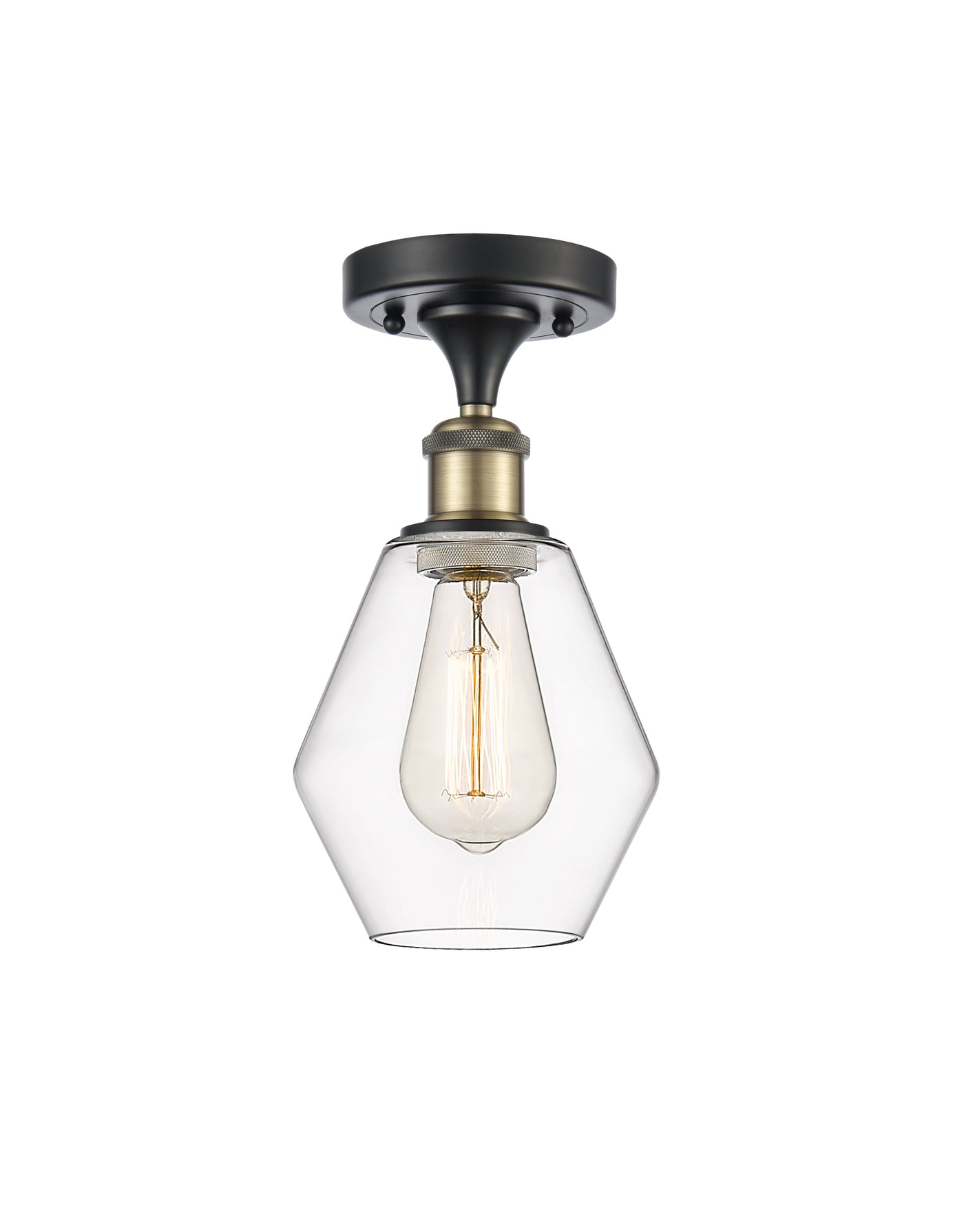Edison Semi-Flush Mount Brushed Nickel