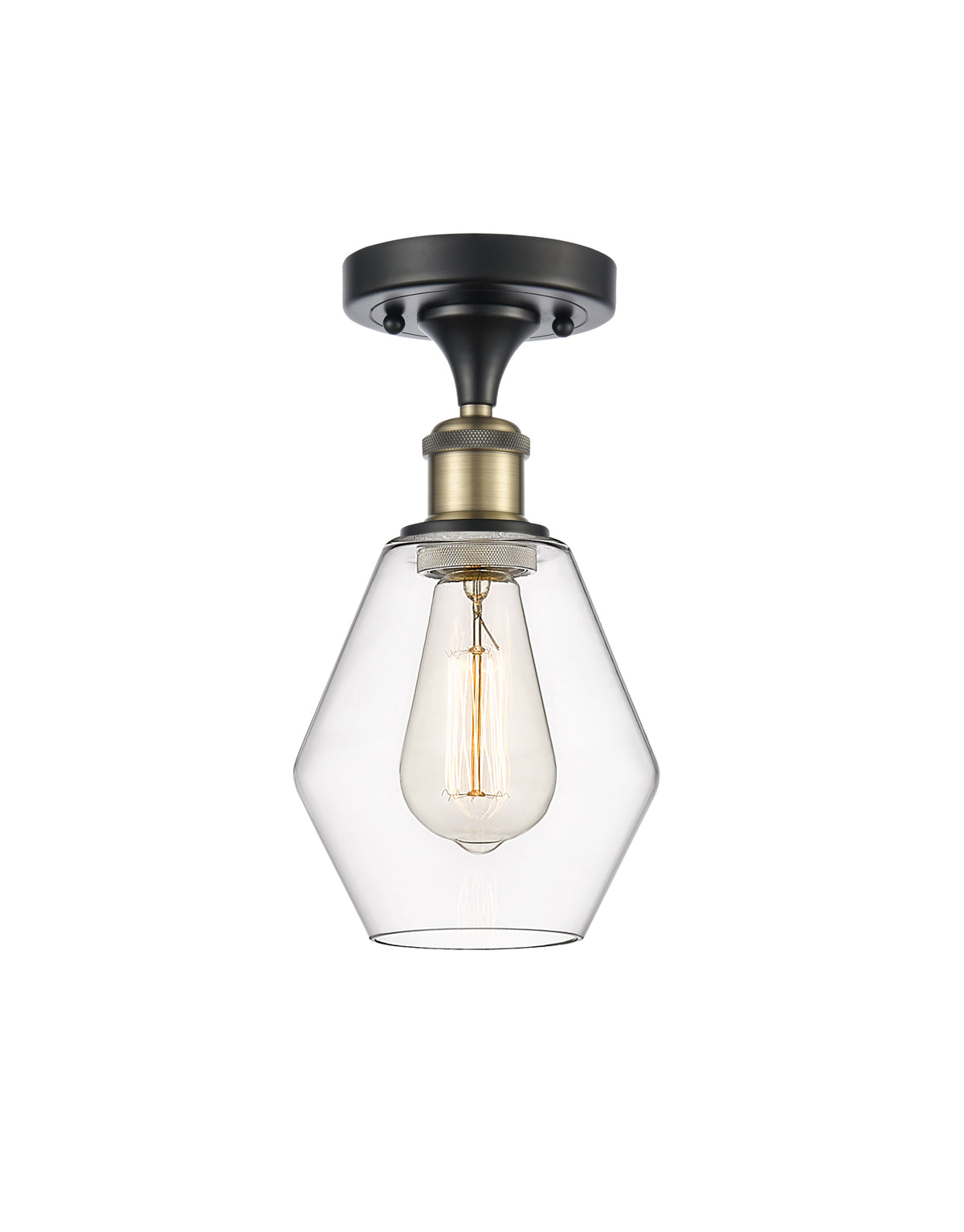 Cindyrella 6-Inch 1-Light Semi-Flush Mount 11.5-Inch High