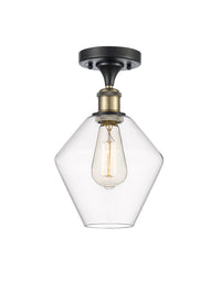 Edison Semi-Flush Mount Brushed Satin Nickel