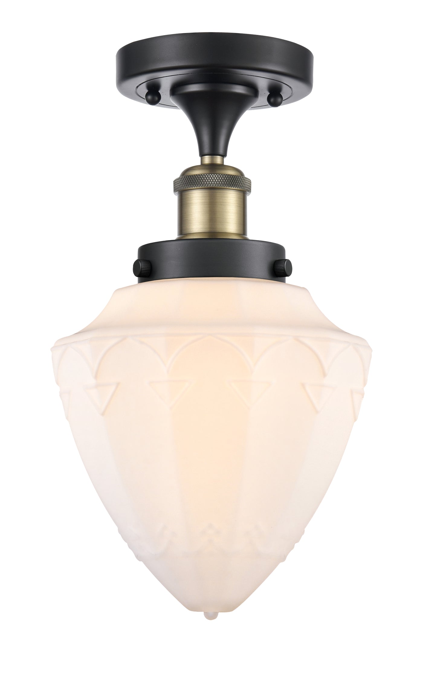 Edison Semi-Flush Mount Brushed Nickel