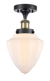 Edison Semi-Flush Mount Brushed Nickel
