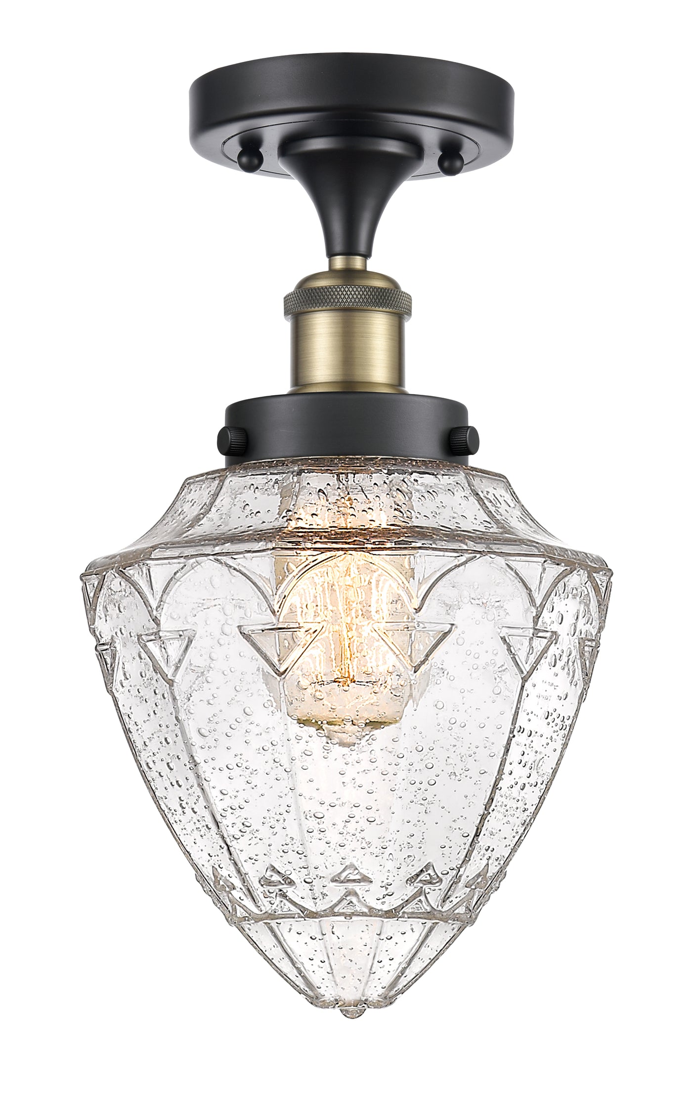 Edison Semi-Flush Mount Brushed Nickel