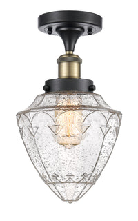 Edison Semi-Flush Mount Brushed Nickel