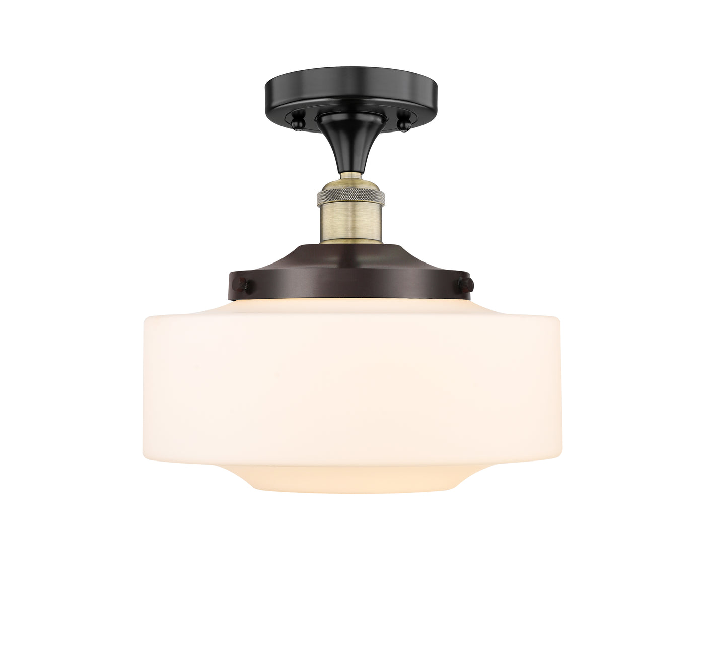 Edison Semi-Flush Mount Brushed Satin Nickel
