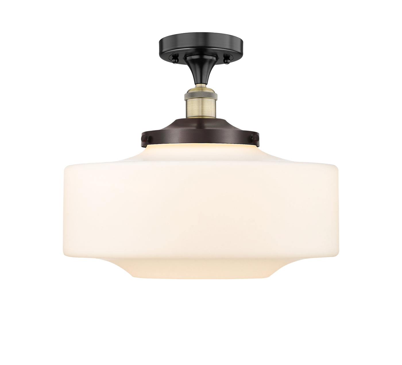 Edison Semi-Flush Mount Brushed Nickel