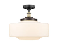 Edison Semi-Flush Mount Brushed Nickel
