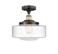 Edison Semi-Flush Mount Brushed Satin Nickel
