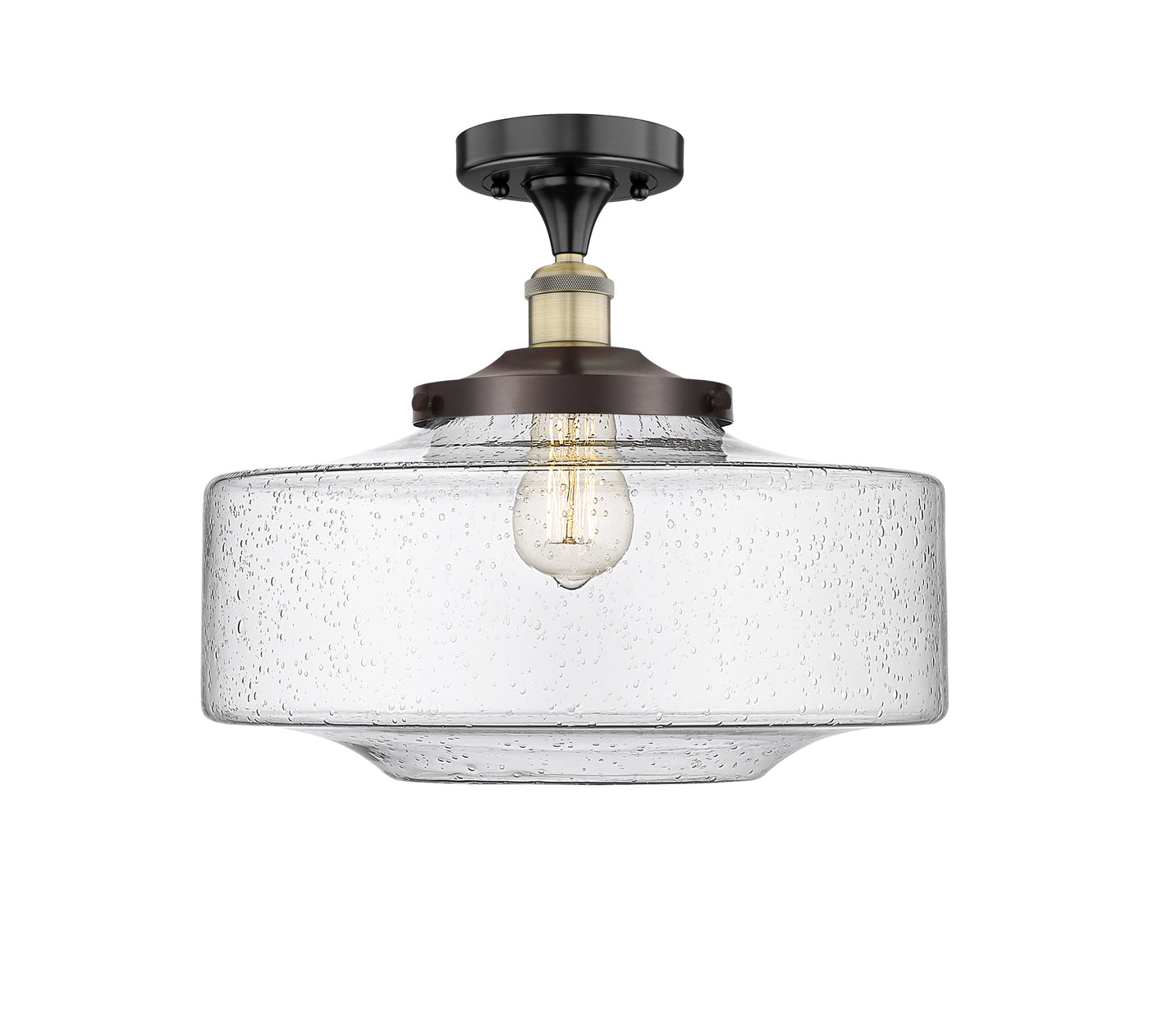 Edison Semi-Flush Mount Brushed Nickel