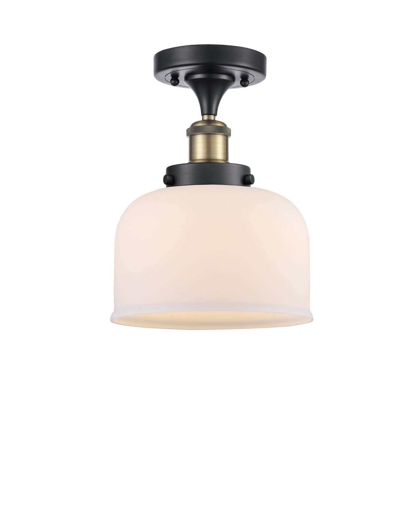 Edison Semi-Flush Mount Brushed Nickel Finish