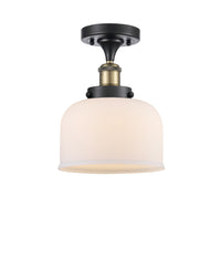 Edison Semi-Flush Mount Brushed Nickel Finish