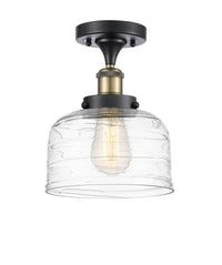 Edison Semi-Flush Mount Brushed Satin Nickel