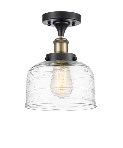 Bell 8-Inch 1-Light Semi-Flush Mount Bowl Shade