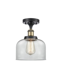 Edison Semi-Flush Mount Brushed Nickel Finish