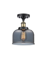 Edison Semi-Flush Mount Brushed Nickel Finish