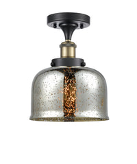 Edison Semi-Flush Mount Brushed Nickel Finish
