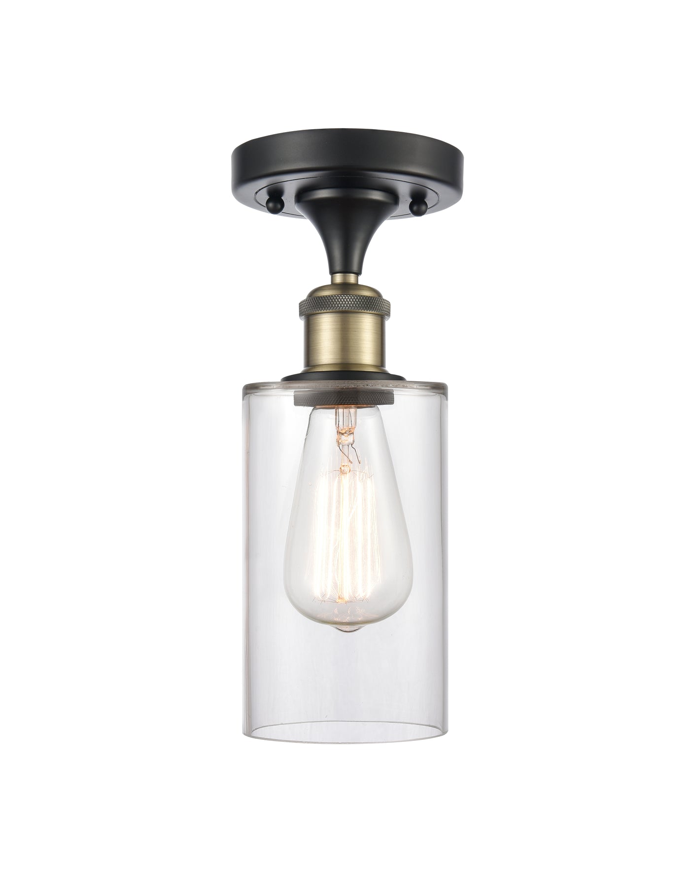 Edison Semi-Flush Mount Brushed Satin Nickel