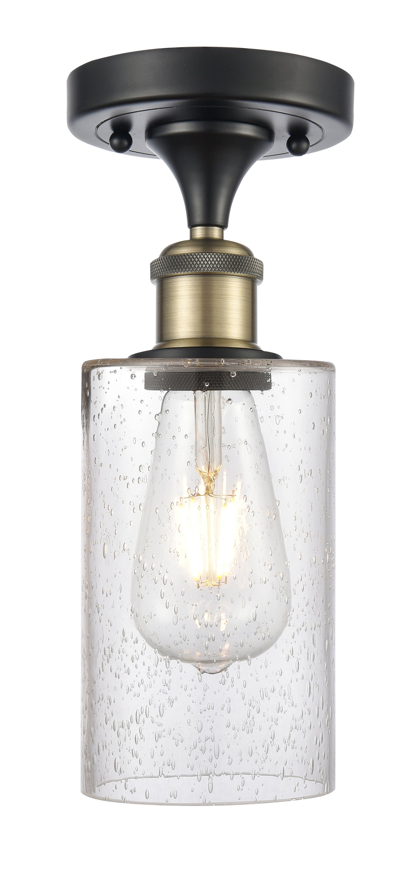 Edison Semi-Flush Mount Brushed Satin Nickel