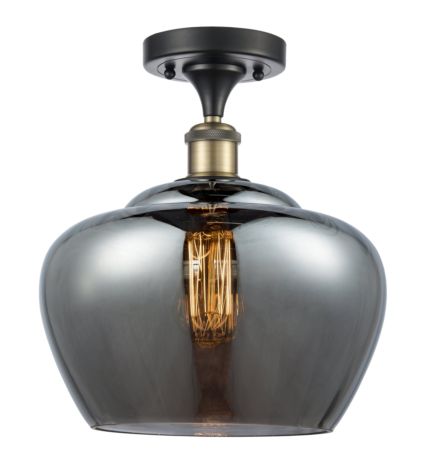 Edison Semi-Flush Mount Brushed Nickel