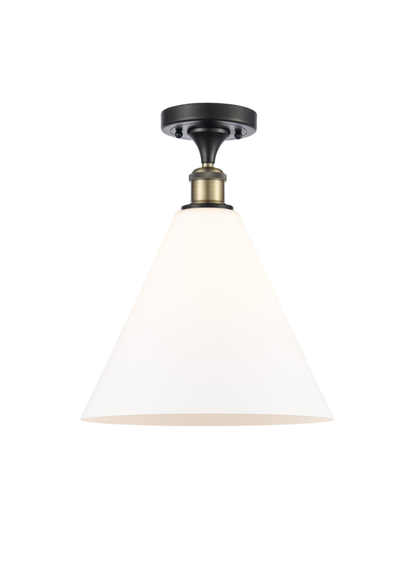 Edison Semi-Flush Mount Brushed Nickel