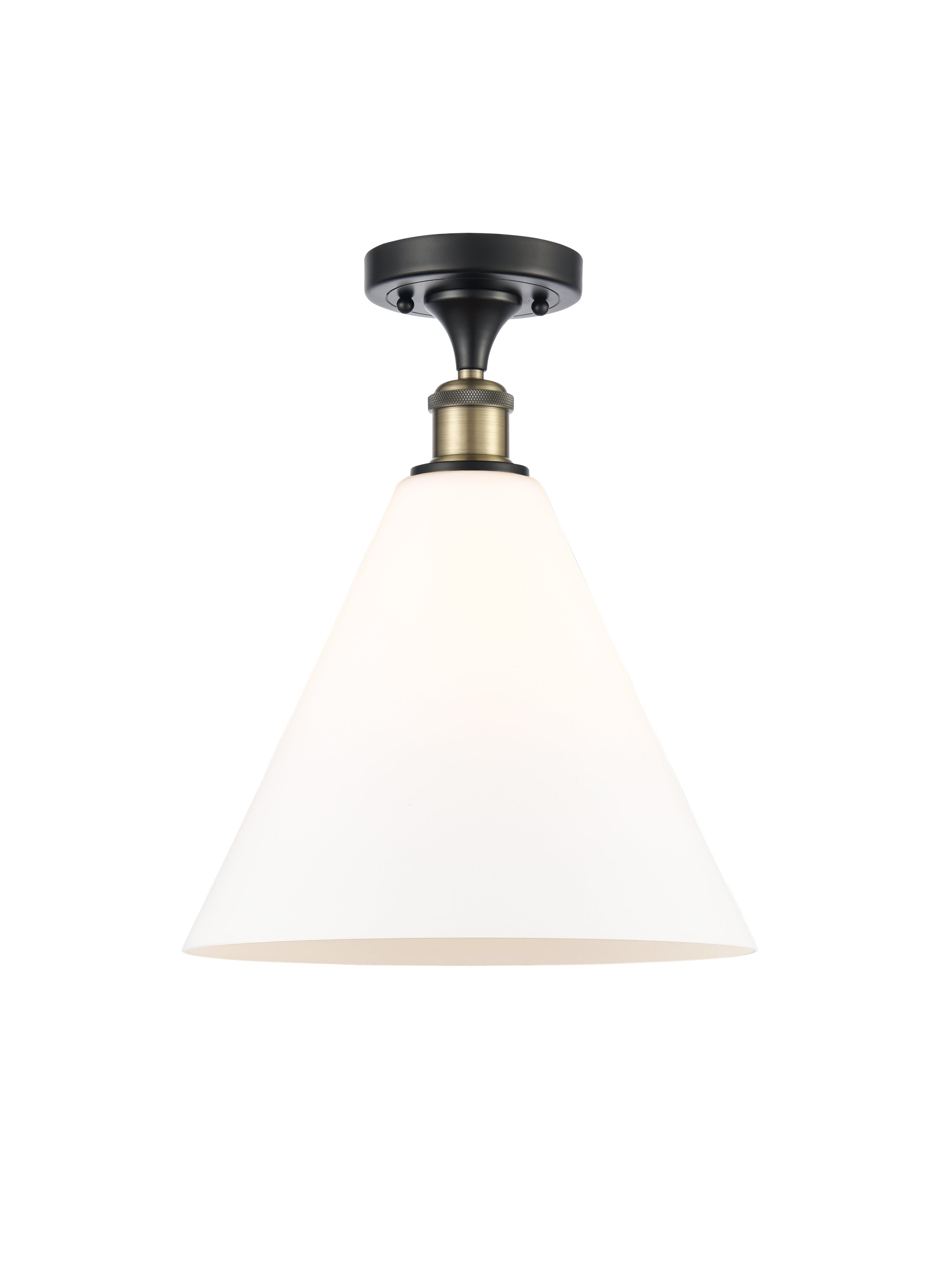 Edison Semi-Flush Mount Brushed Nickel