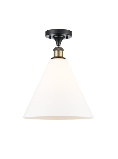 Edison Semi-Flush Mount Brushed Nickel