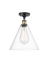 Edison Semi-Flush Mount Brushed Nickel