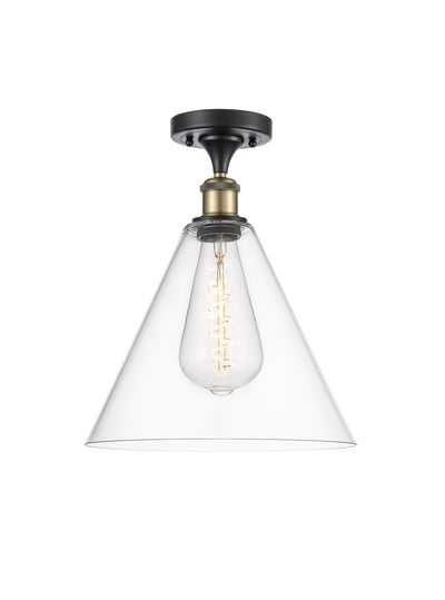 Edison Semi-Flush Mount Brushed Nickel