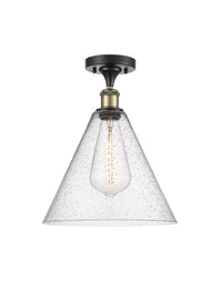 Edison Semi-Flush Mount Brushed Nickel