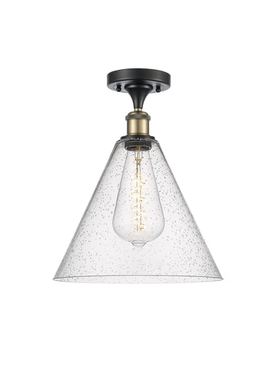 Edison Semi-Flush Mount Brushed Nickel