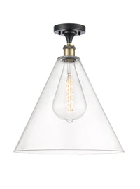 Edison Semi-Flush Mount Brushed Satin Nickel