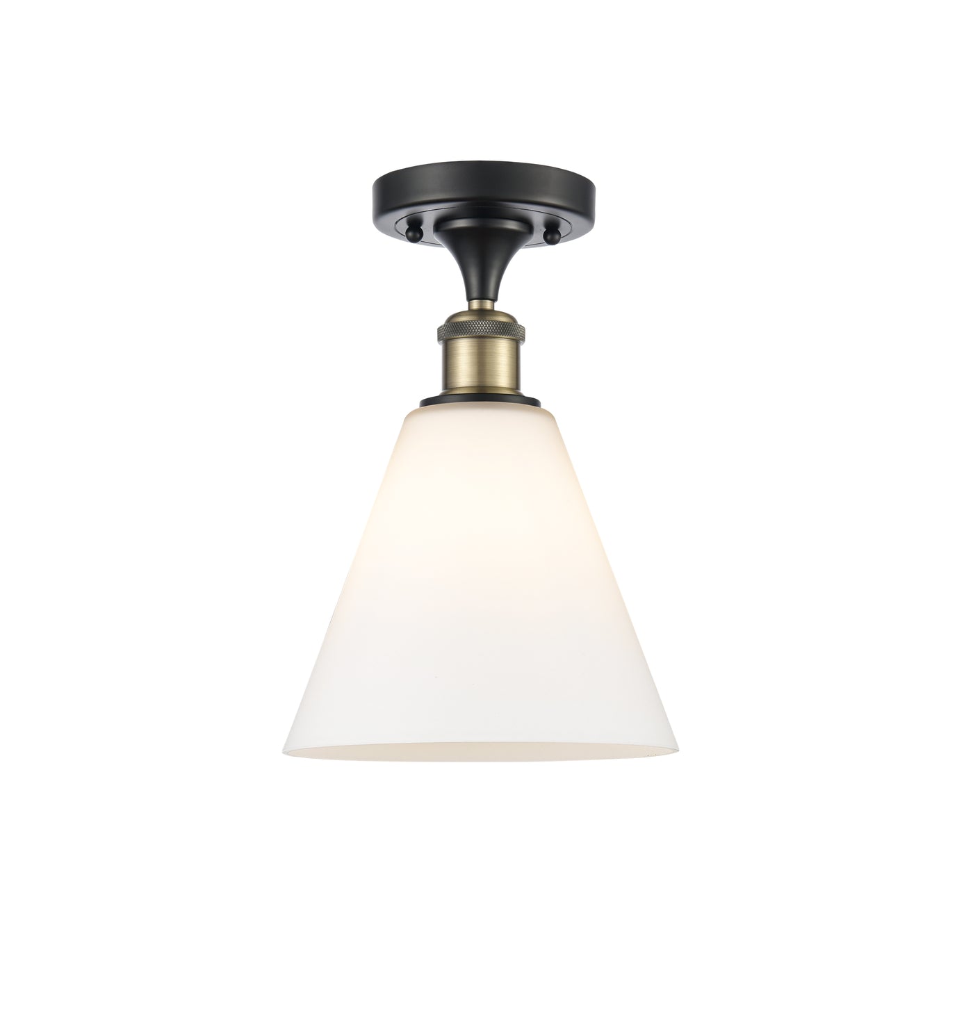 Edison Semi-Flush Mount Brushed Satin Nickel