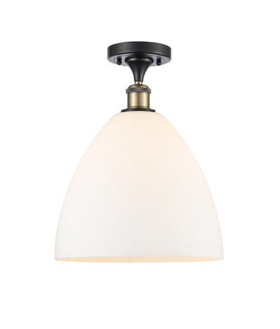 Bristol 12-Inch 1-Light Semi-Flush Mount Dome Shade 15-Inch High