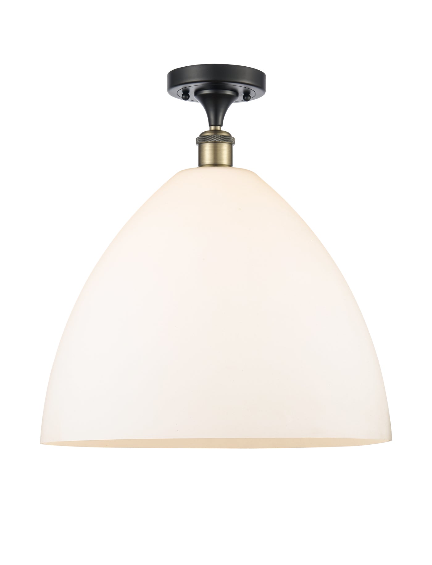 Edison Semi-Flush Mount Brushed Satin Nickel