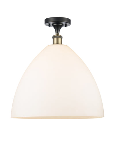Bristol 16-Inch 1-Light Semi-Flush Mount Dome Shade 17.375-Inch High
