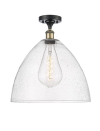 Edison Semi-Flush Mount Brushed Satin Nickel