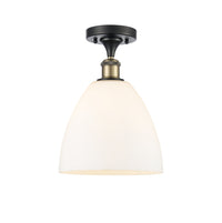 Edison Semi-Flush Mount Brushed Satin Nickel