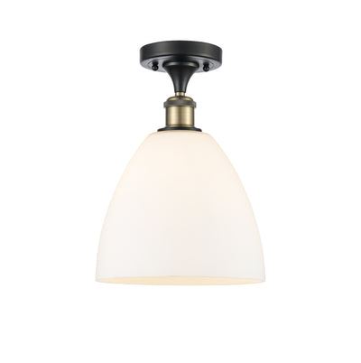Bristol 9-Inch 1-Light Semi-Flush Mount Dome Shade 13.125-Inch High