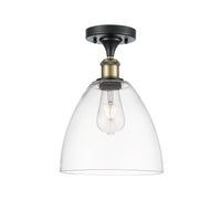 Edison Semi-Flush Mount Brushed Satin Nickel