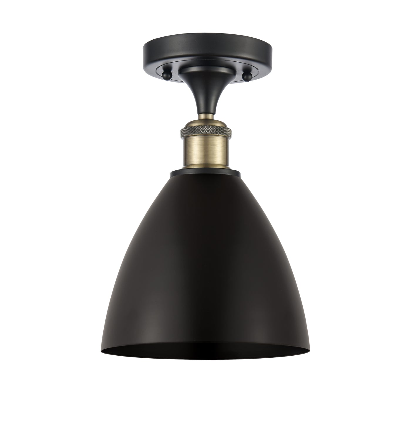 Edison Semi-Flush Mount Brushed Satin Nickel