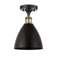 Edison Semi-Flush Mount Brushed Satin Nickel