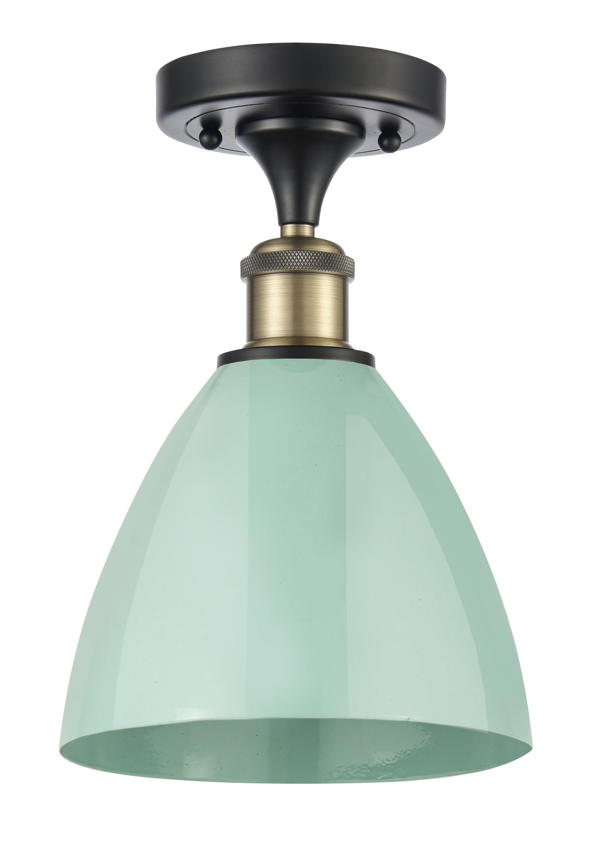 Plymouth 8-Inch 1-Light Semi-Flush Mount Dome Shade