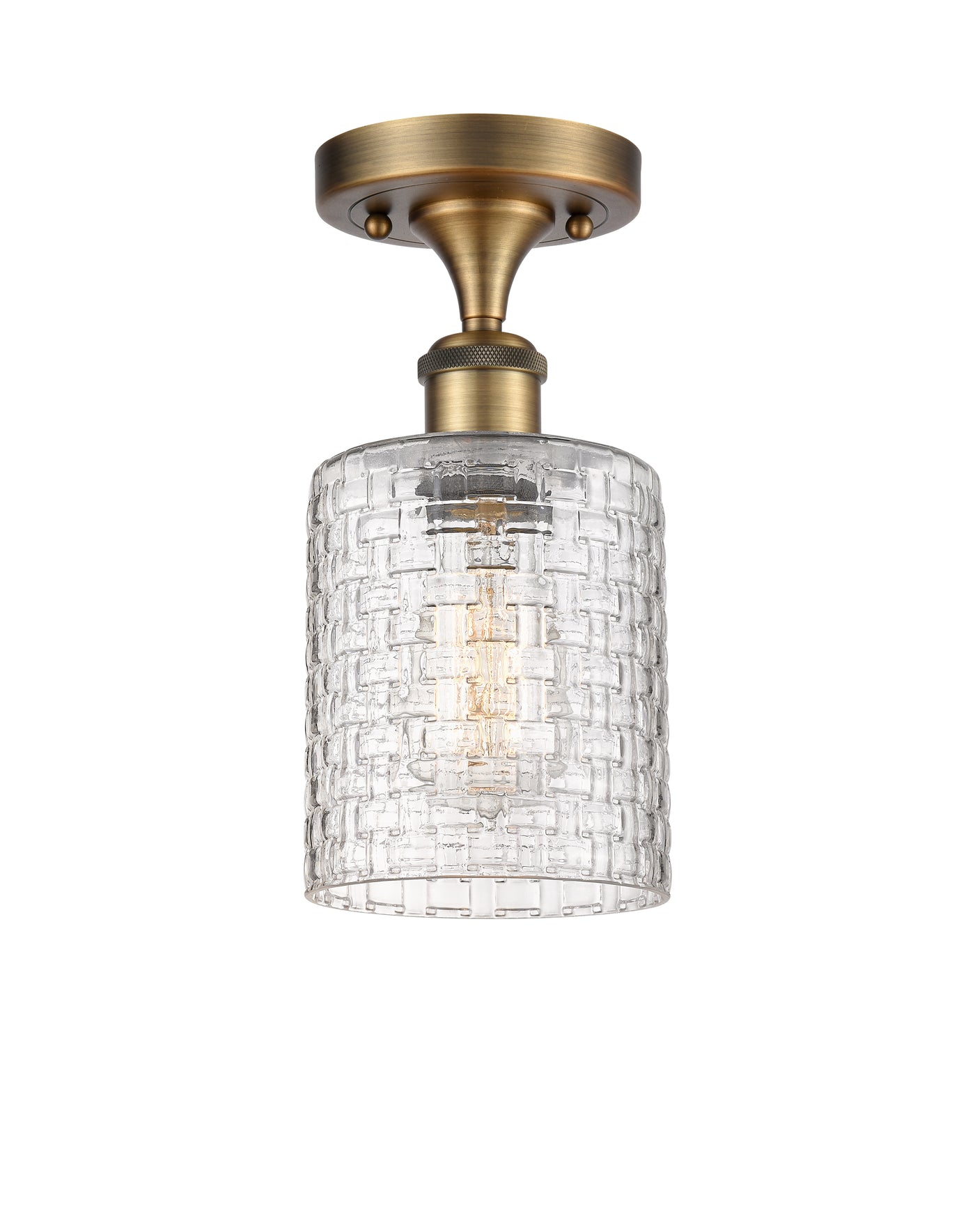 Edison Semi-Flush Mount Brushed Satin Nickel