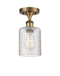 Edison Semi-Flush Mount Brushed Satin Nickel