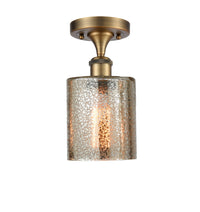 Edison Semi-Flush Mount Brushed Satin Nickel
