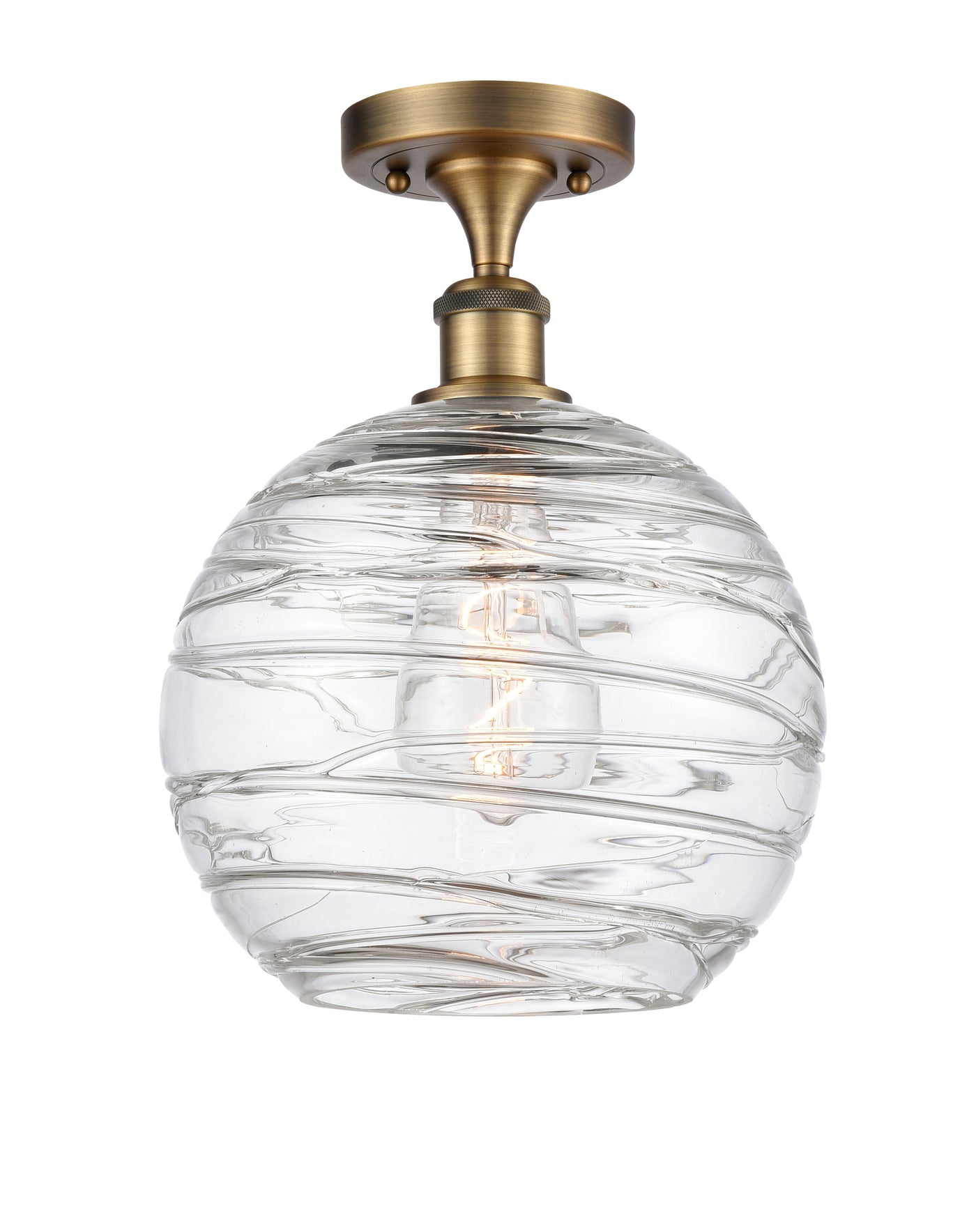 Edison Semi-Flush Mount Brushed Nickel