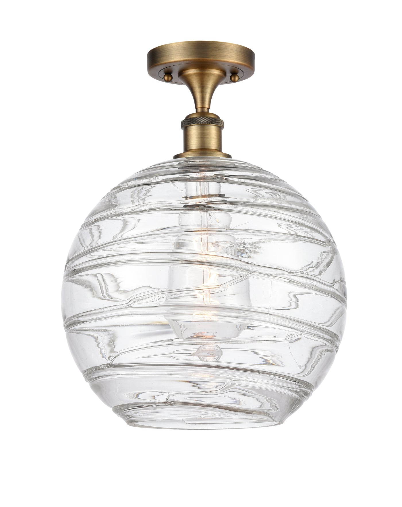 Edison Semi-Flush Mount Brushed Satin Nickel