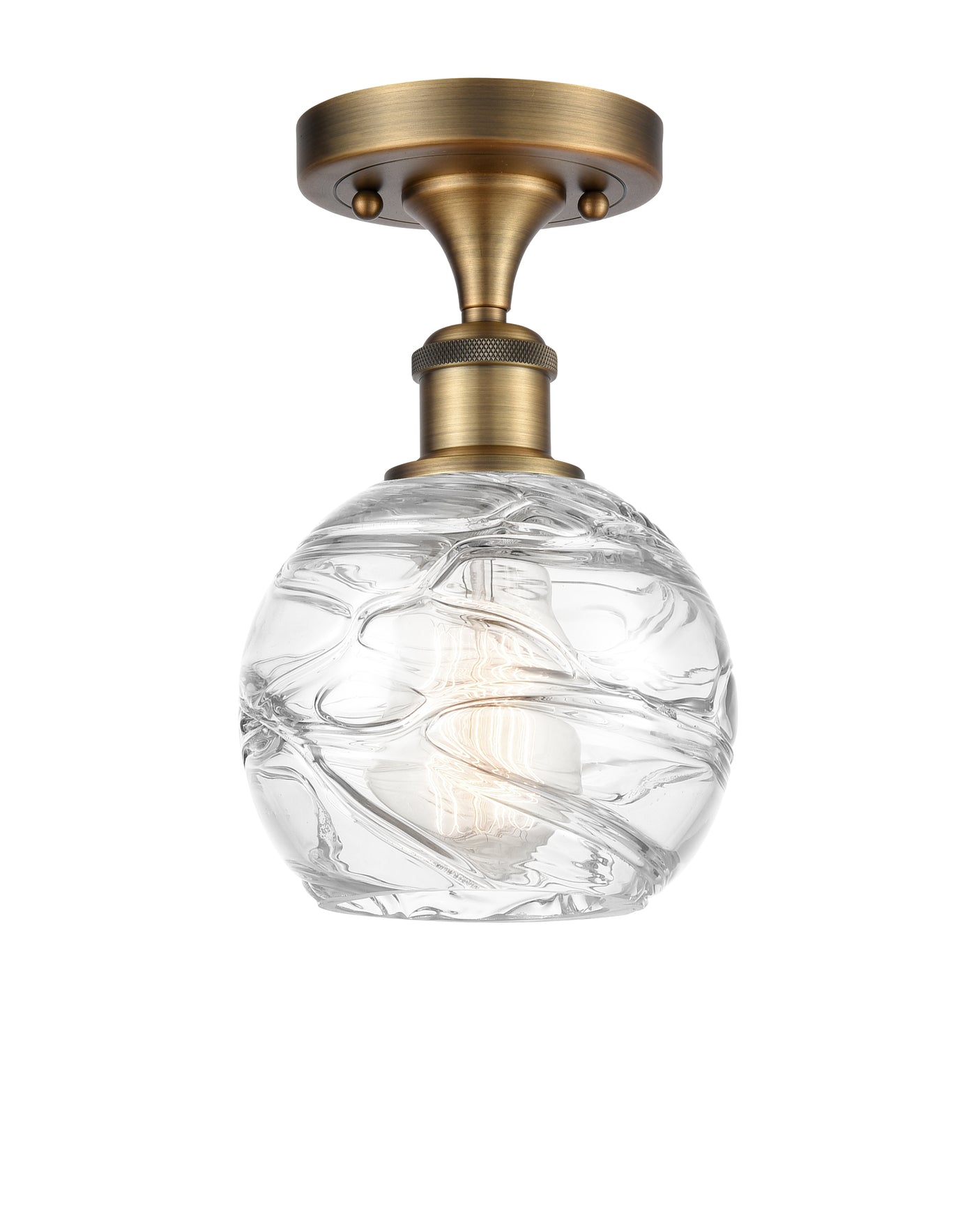 Edison Semi-Flush Mount Brushed Nickel