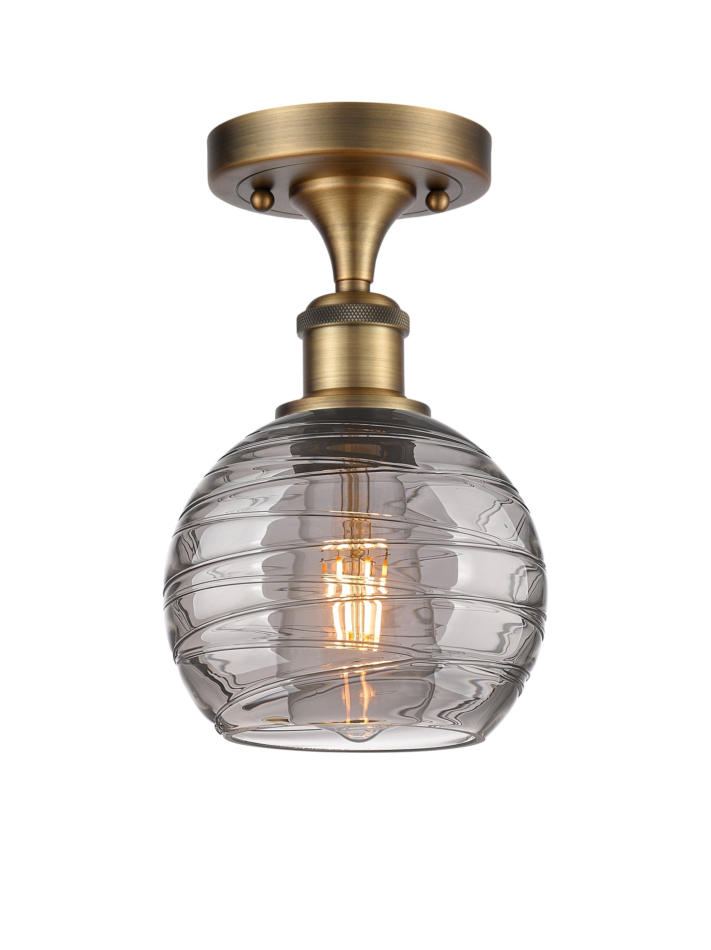 Edison Semi-Flush Mount Brushed Nickel