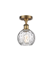 Edison Semi-Flush Mount Water Glass Nickel