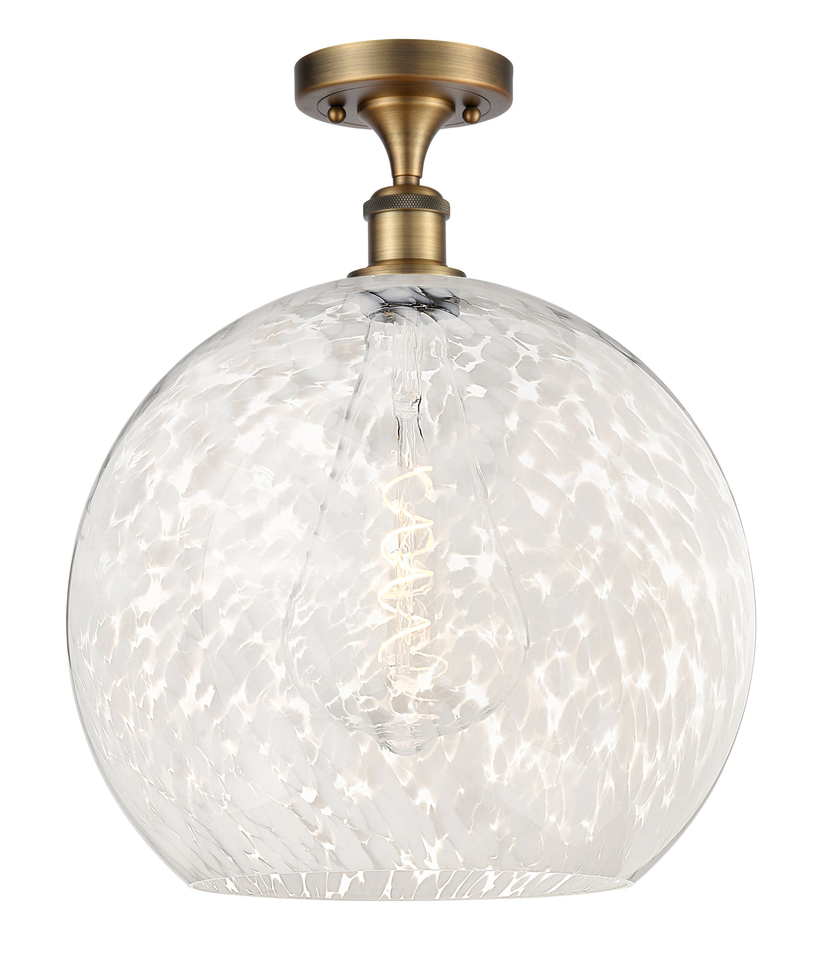 14-Inch 1-Light Semi-Flush Mount 17-Inch High Dimmable